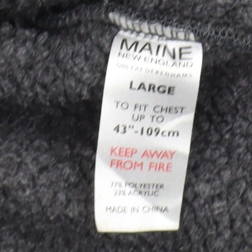 Maine Men’s Black Full Zip Fleece Sweatshirt L