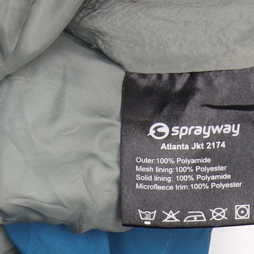 Sprayway Women's Blue Waterproof Parka Jacket Size 10