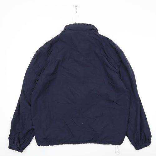 Zara Men's Blue M Windbreaker Jacket Full Zip Casual