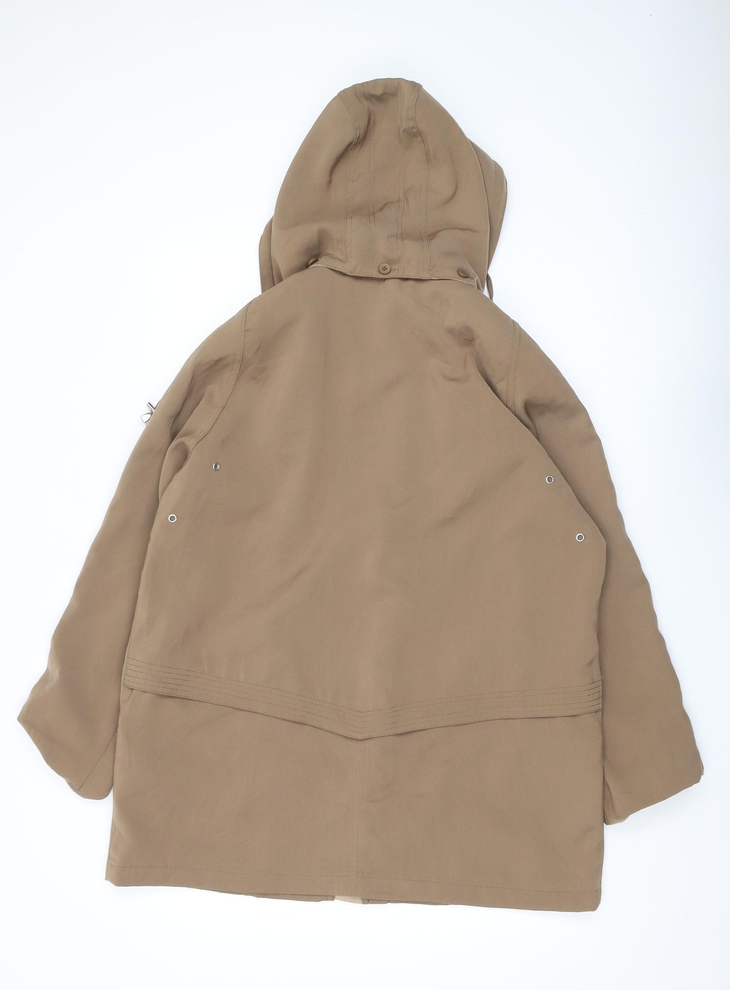 EWM Women's Brown Parka Coat Size 16 Long Hooded