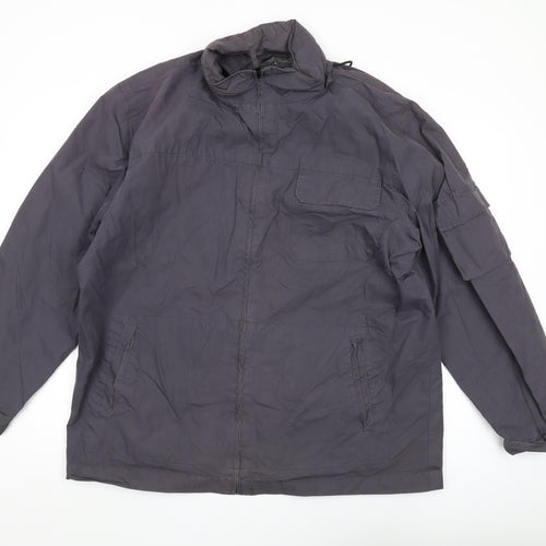Etcetera Men's Grey Windbreaker Jacket, L, Casual