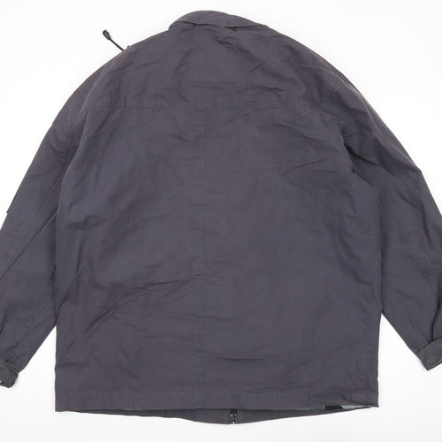 Etcetera Men's Grey Windbreaker Jacket, L, Casual