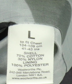 Etcetera Men's Grey Windbreaker Jacket, L, Casual