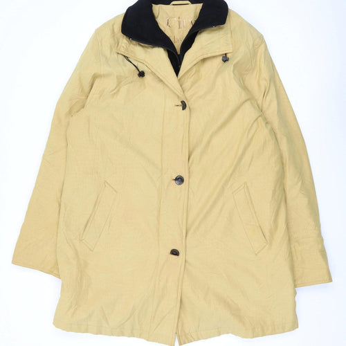City Women's Beige Overcoat, Size 12, Casual, Button