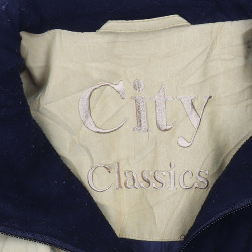 City Women's Beige Overcoat, Size 12, Casual, Button