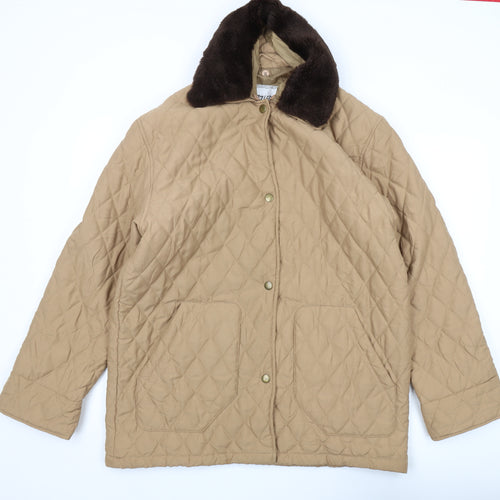 Drizzler Women’s Beige Quilted Jacket Size 14