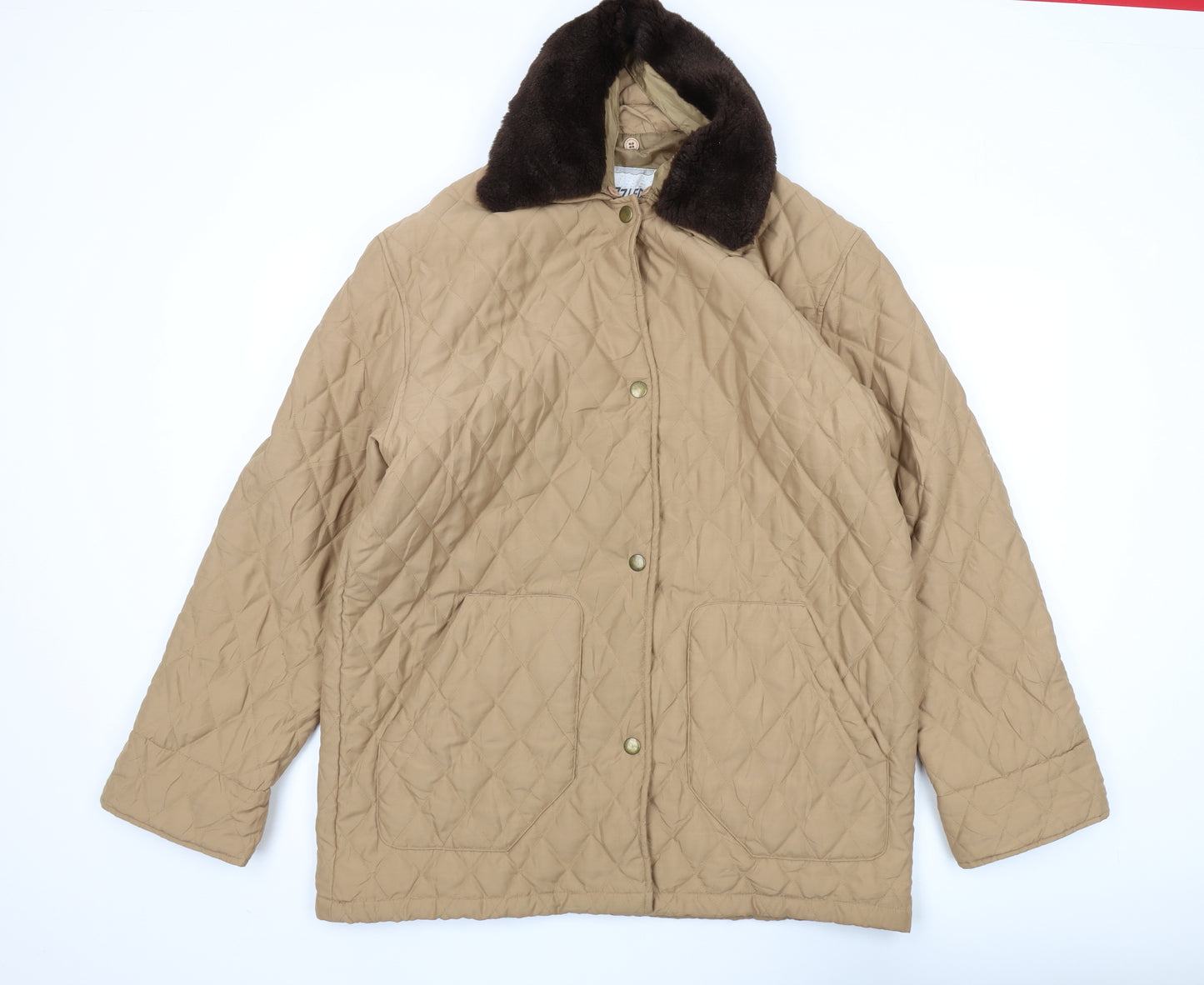 Drizzler Women’s Beige Quilted Jacket Size 14