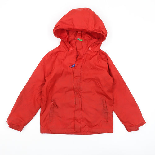 Mountain Warehouse Boys Red Hooded Rain Coat 5-6 Years
