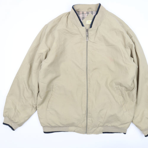 Cheems Beige Bomber Jacket, Men's L, Casual Zip