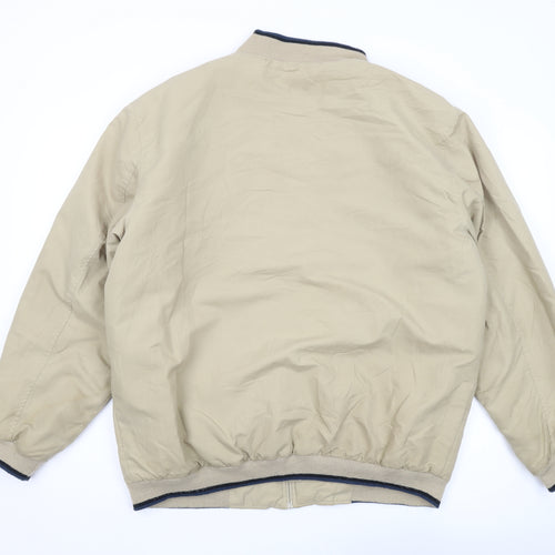 Cheems Beige Bomber Jacket, Men's L, Casual Zip