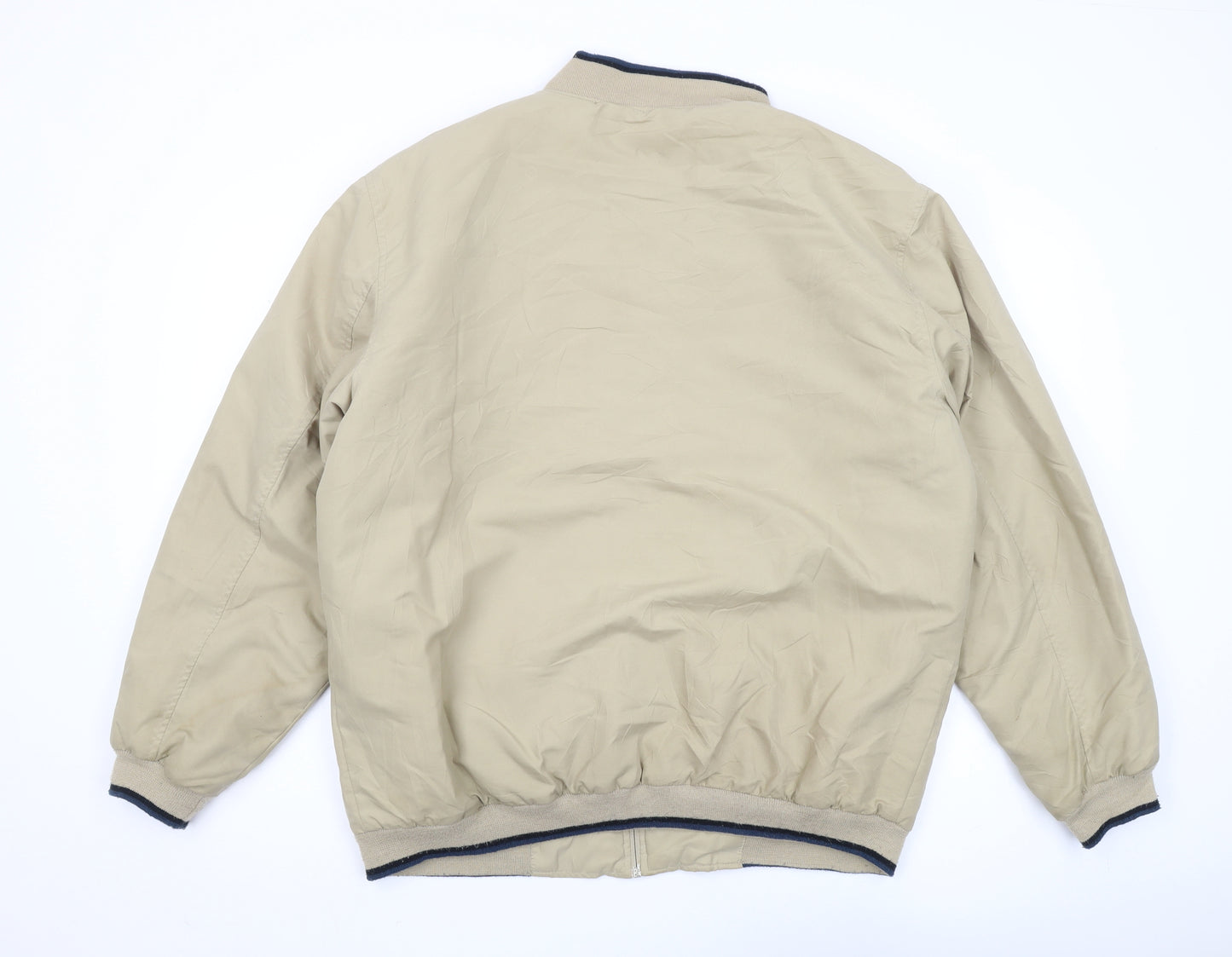 Cheems Beige Bomber Jacket, Men's L, Casual Zip