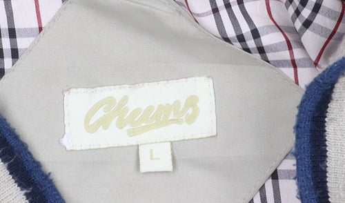 Cheems Beige Bomber Jacket, Men's L, Casual Zip