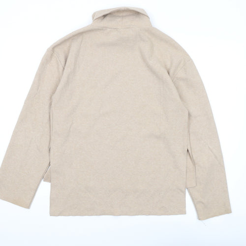 Zara Women Beige Roll Neck Pullover Jumper Size 4