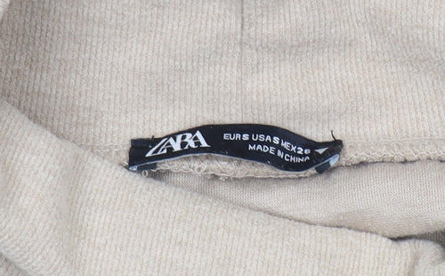 Zara Women Beige Roll Neck Pullover Jumper Size 4