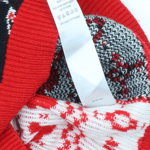 Disney Boys Red Minnie Mouse Christmas Pullover Jumper 2-3 Years