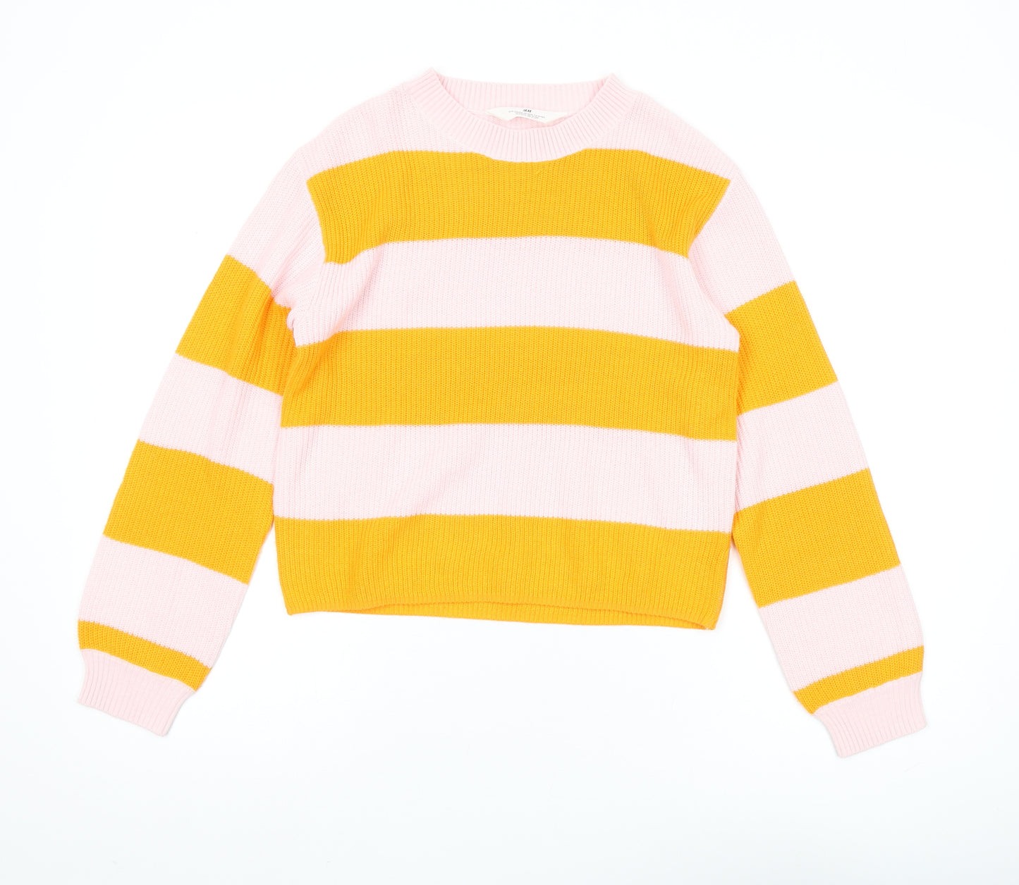 H&M Girls Multicoloured Stripe Jumper, 12-13 Years, Acrylic Knit