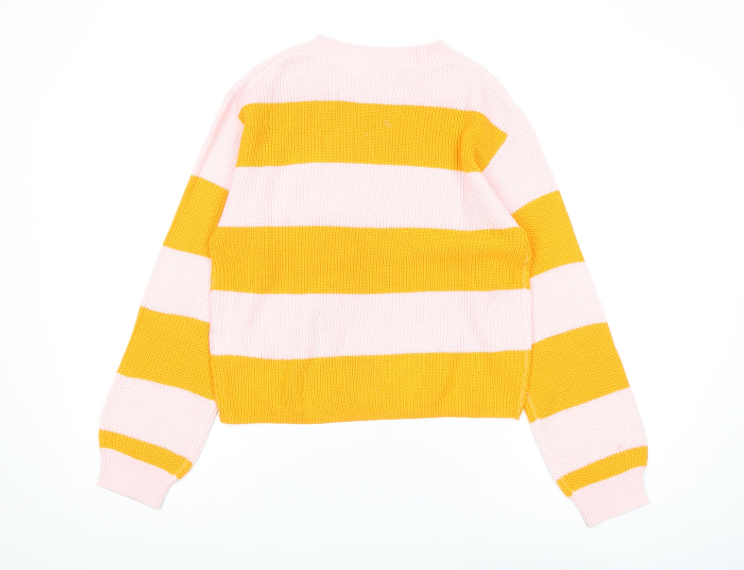 H&M Girls Multicoloured Stripe Jumper, 12-13 Years, Acrylic Knit