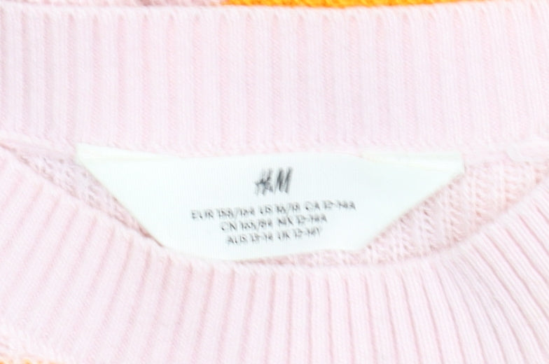H&M Girls Multicoloured Stripe Jumper, 12-13 Years, Acrylic Knit