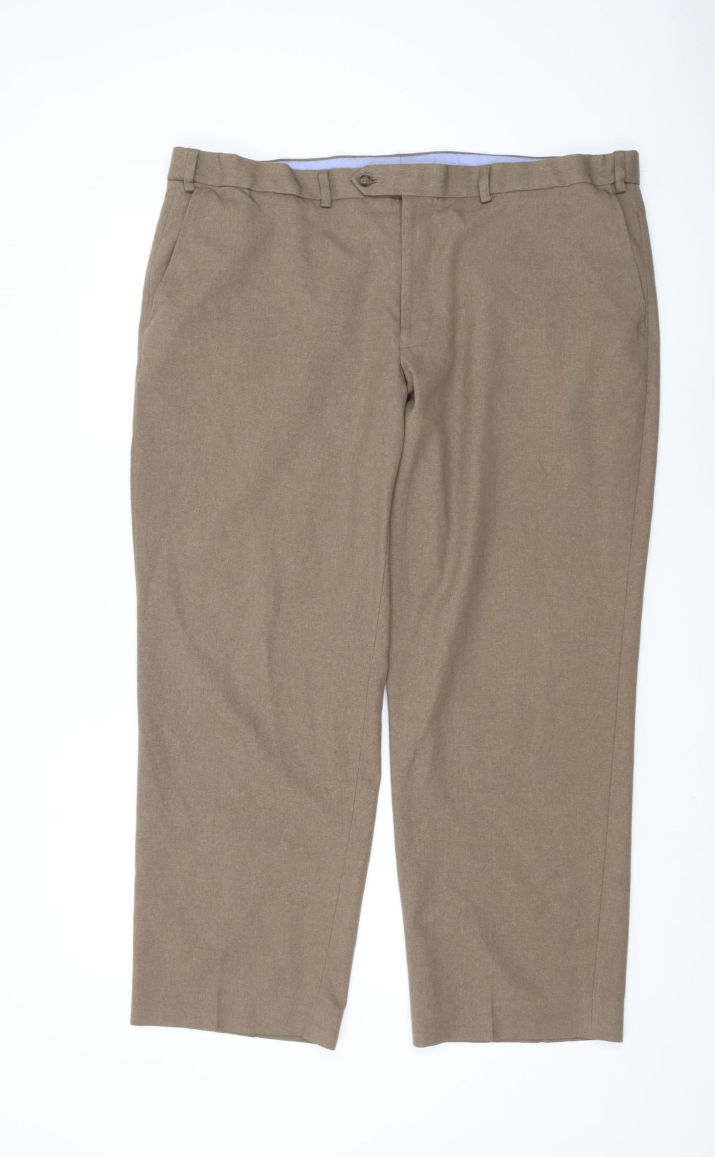 Marks and Spencer Men's Brown Chino Trousers Size 42 Regular