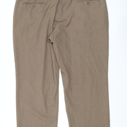 Marks and Spencer Men's Brown Chino Trousers Size 42 Regular