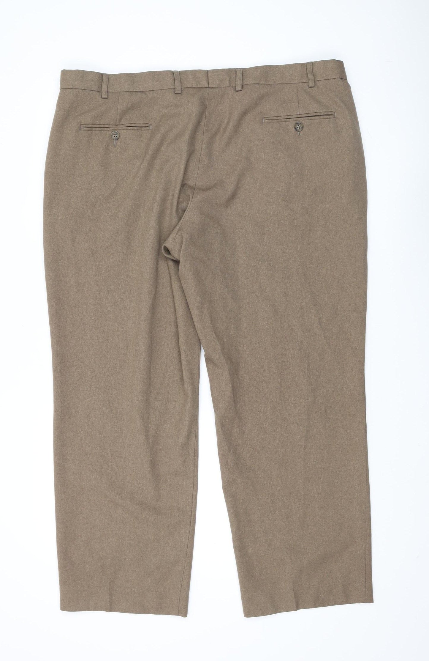 Marks and Spencer Men's Brown Chino Trousers Size 42 Regular