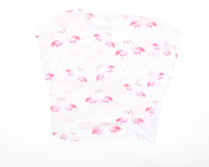 Apricot Women's White Flamingo T-Shirt, Size S
