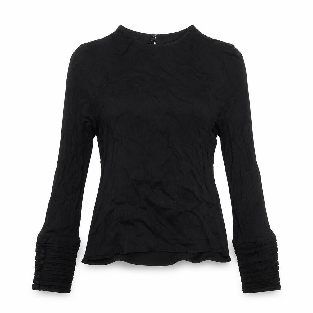 Zara Women Black Basic High Neck Blouse 2XS