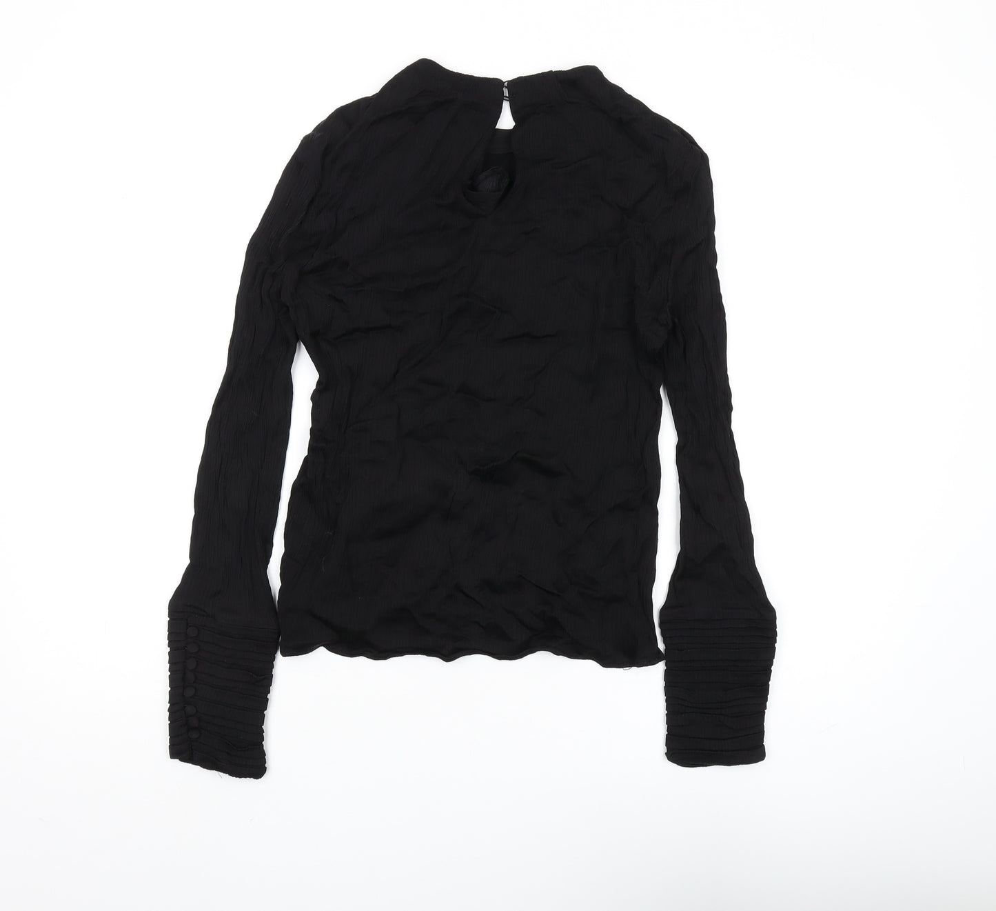 Zara Women Black Basic High Neck Blouse 2XS