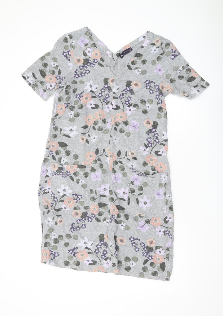 Marks and Spencer Floral Shift Dress 10 Multicoloured