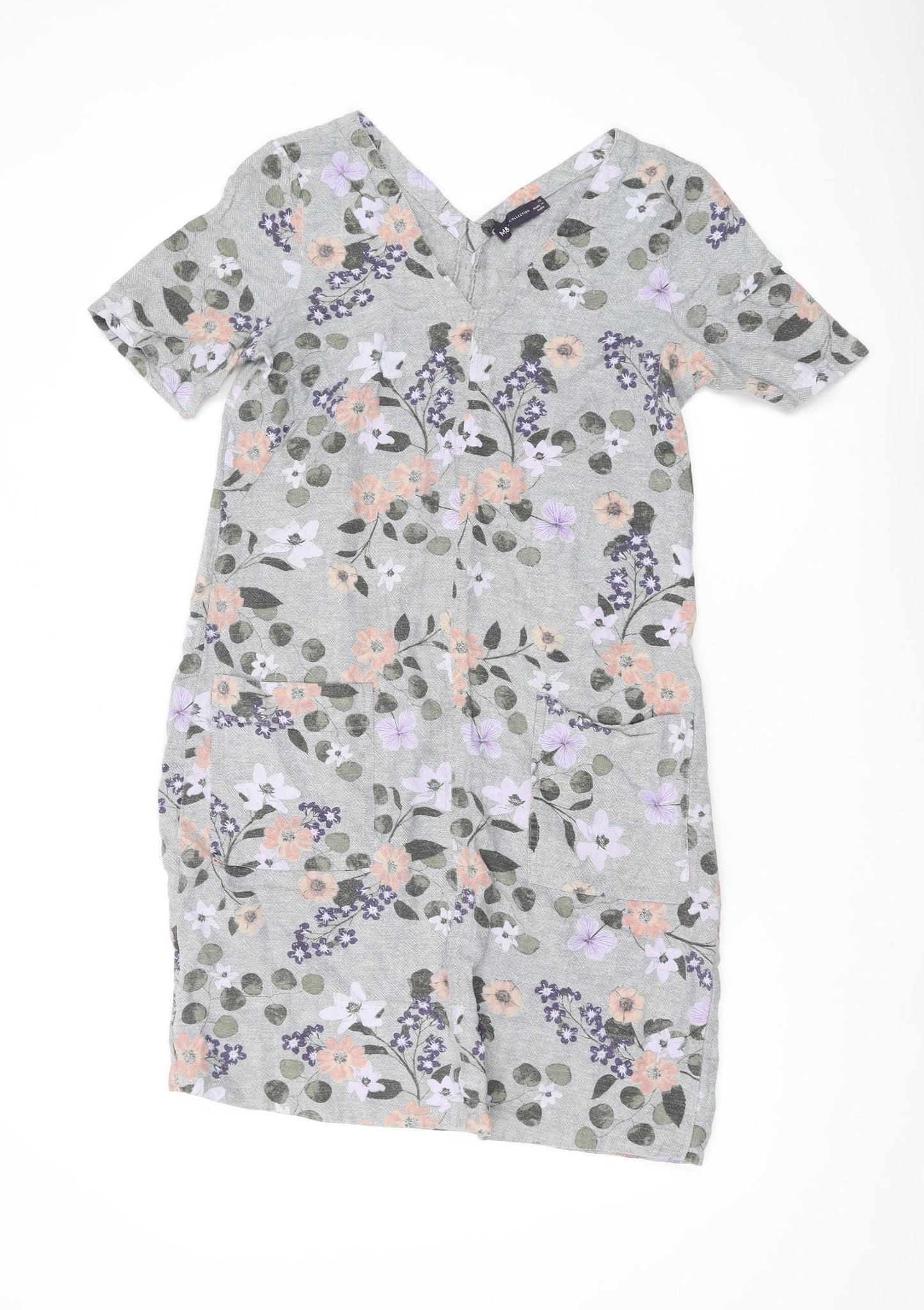 Marks and Spencer Floral Shift Dress 10 Multicoloured