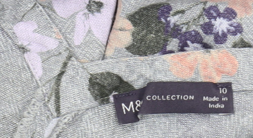 Marks and Spencer Floral Shift Dress 10 Multicoloured