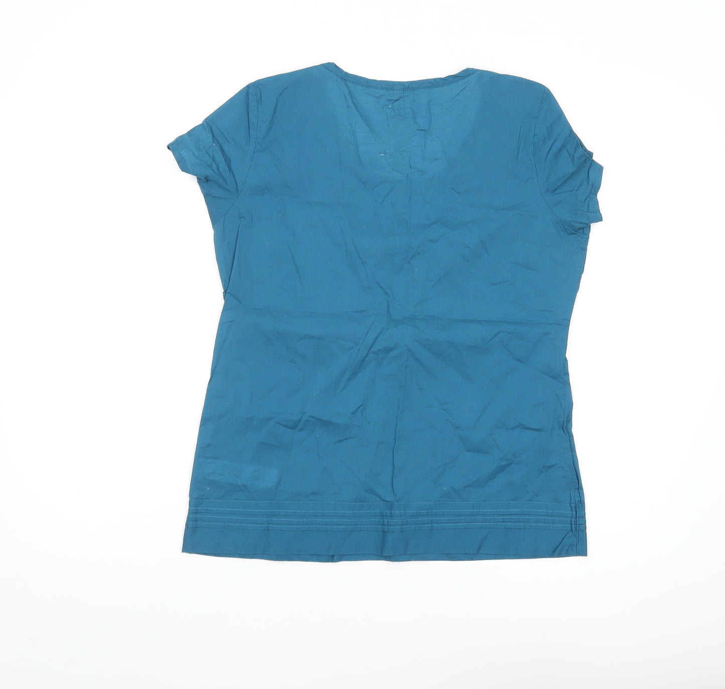 Peacocks Women's Blue Cotton T-Shirt Size 10