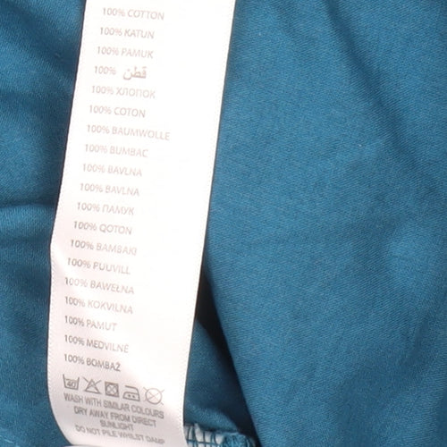Peacocks Women's Blue Cotton T-Shirt Size 10