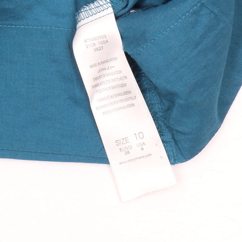Peacocks Women's Blue Cotton T-Shirt Size 10