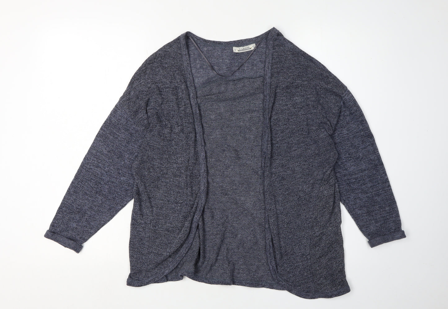 Pull&Bear Women's Blue Cardigan, Size 12, Lightweight Knit