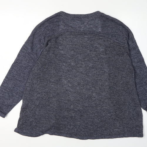 Pull&Bear Women's Blue Cardigan, Size 12, Lightweight Knit