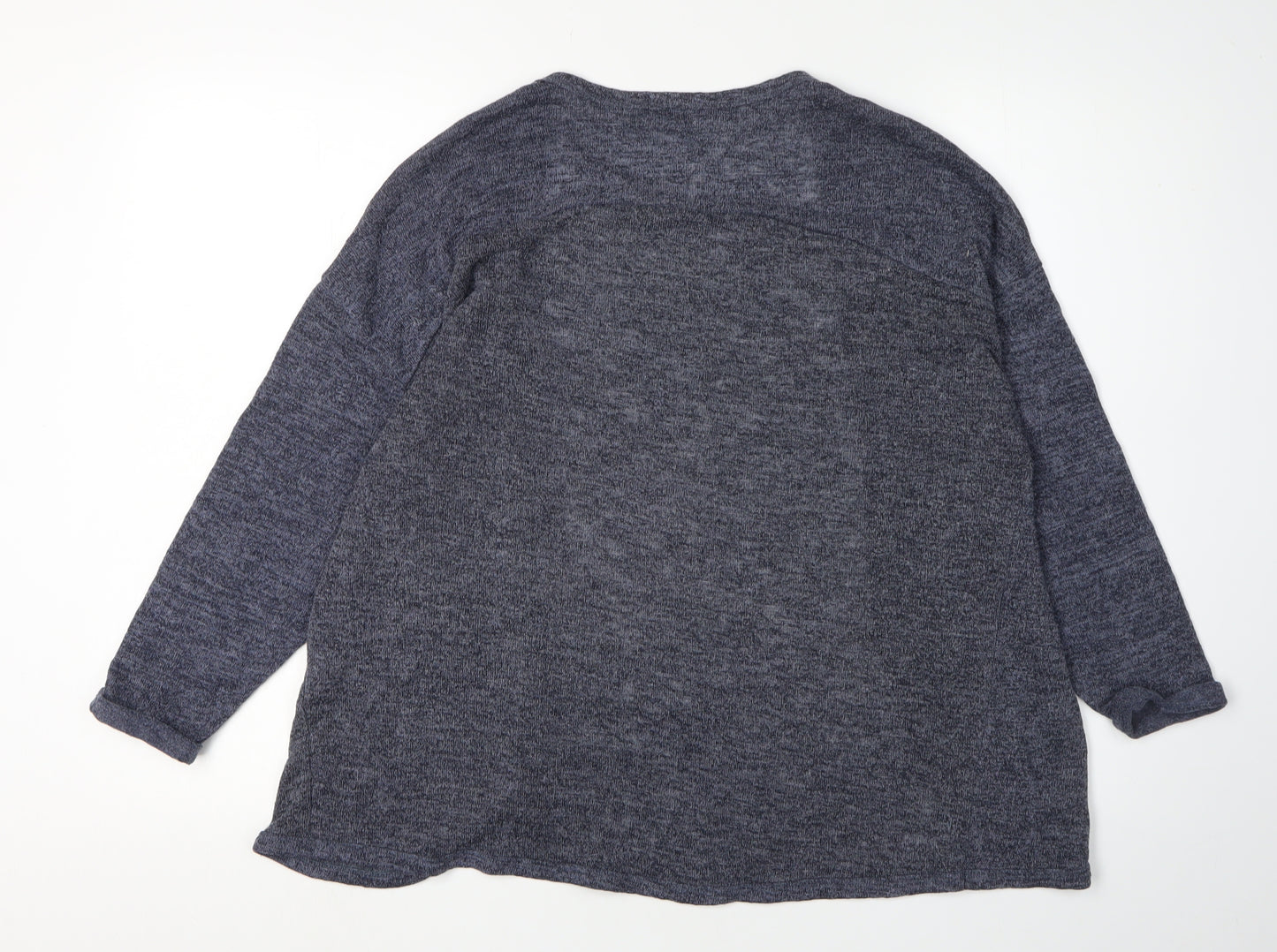 Pull&Bear Women's Blue Cardigan, Size 12, Lightweight Knit