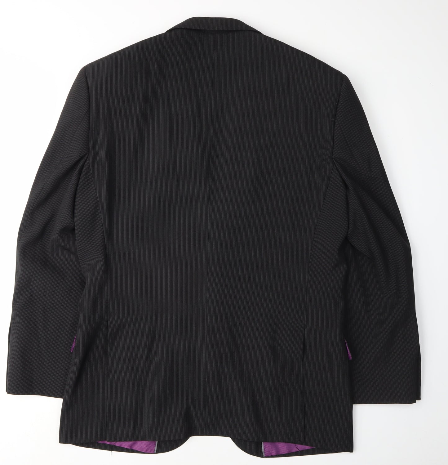 Jacamo Black Striped Suit Jacket, Men’s Size 38, Formal