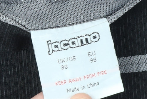 Jacamo Black Striped Suit Jacket, Men’s Size 38, Formal