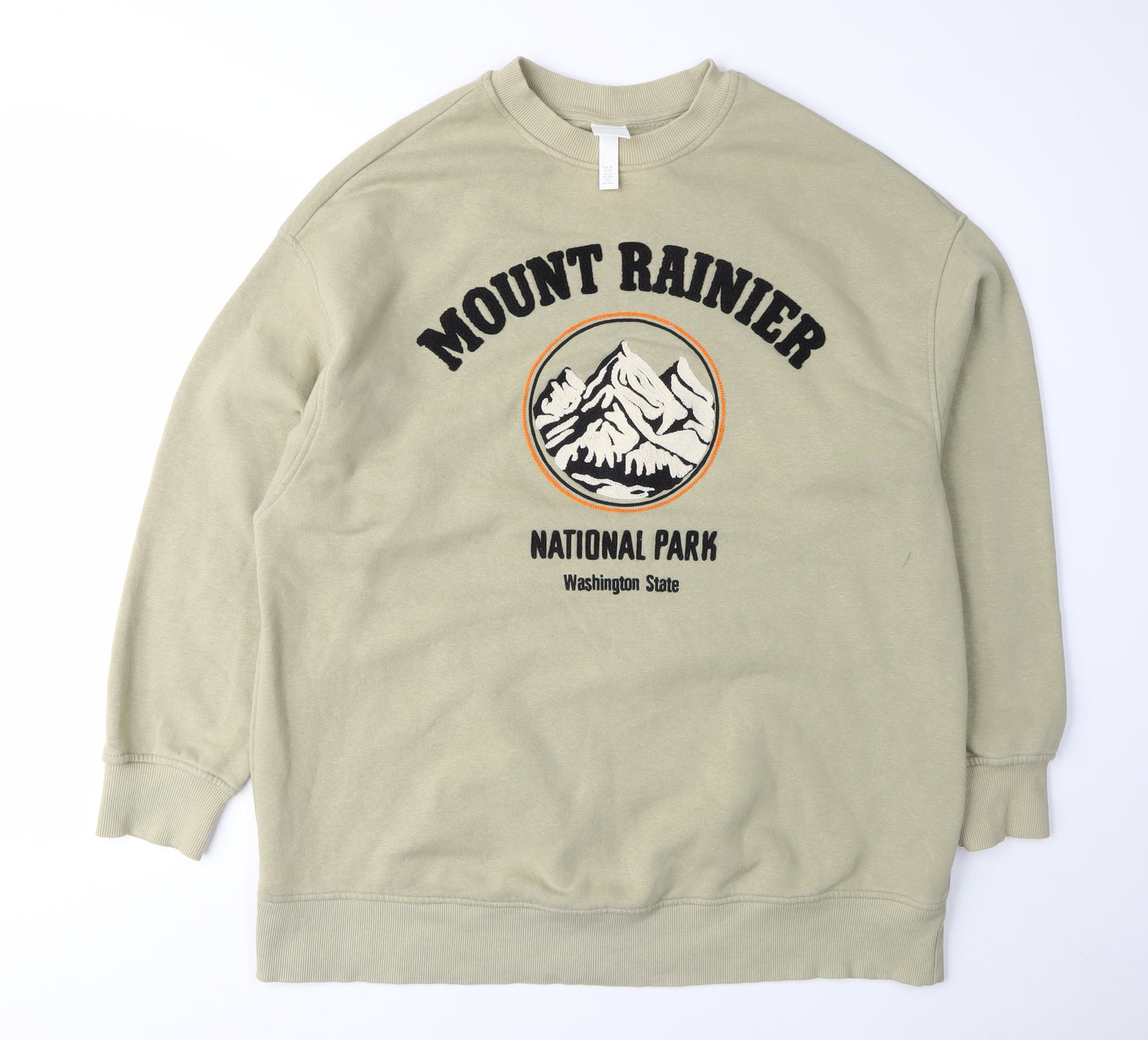 Mount Rainer Unisex Beige Crew Neck Sweatshirt XS Pullover Graphic