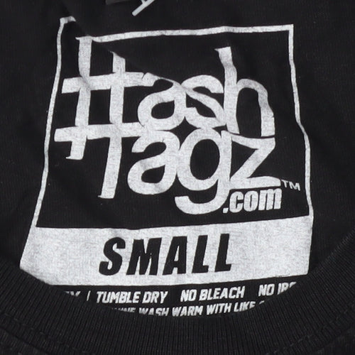 Hashtagz Men's Black Graphic Print T-Shirt S