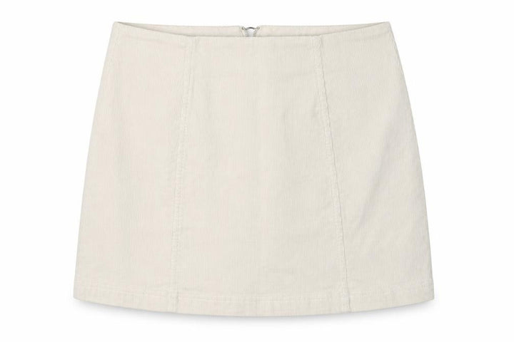 Forever 21 Women's White Corduroy Skirt, L, Zip Detail