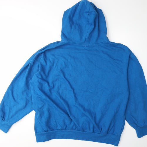 MV Sport Men's Blue XL Hooded Logo Pullover Hoodie