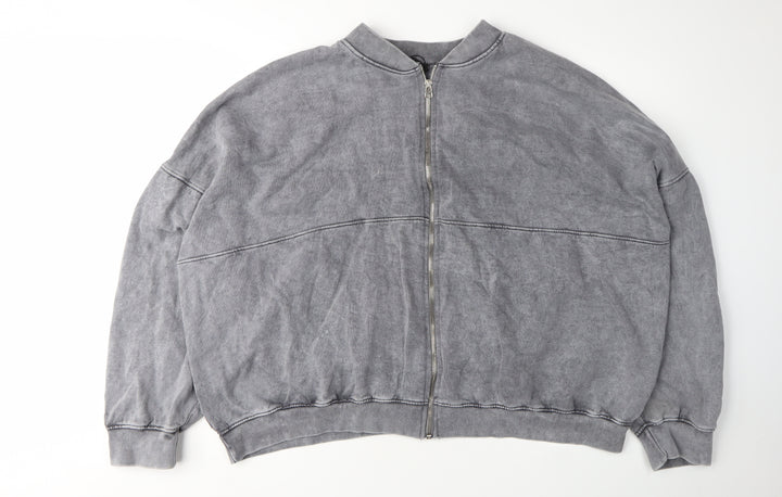 Boohoo Women’s Grey XL Cotton Basic Jacket