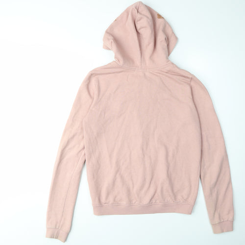 H&M Girls Pink Full Zip Hoodie, Size 14 Years, Embroidered