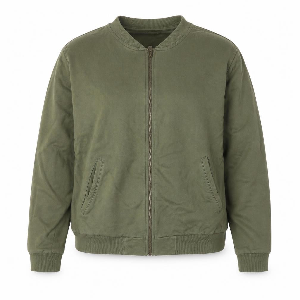 Front view of ASOS Women's Green Full Zip Sweatshirt, size 16