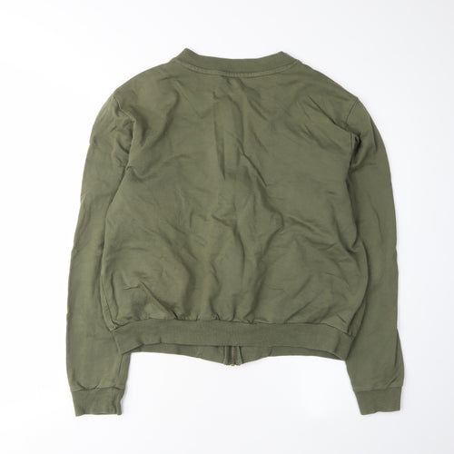 ASOS Women's Green Full Zip Sweatshirt, Size 16