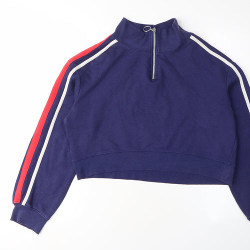 H&M Women’s Blue Cropped Sweatshirt XS