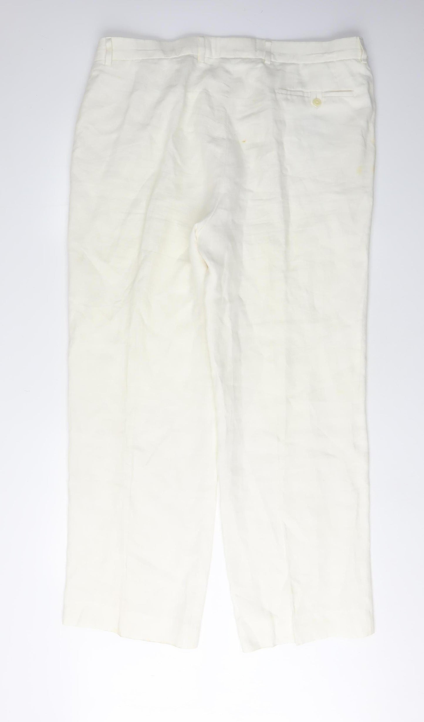 Ivory Women's Linen Trousers in Classic Fit