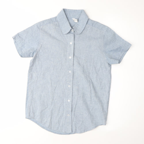 American Apparel Unisex Kids Blue Casual Shirt, 2-3 Years